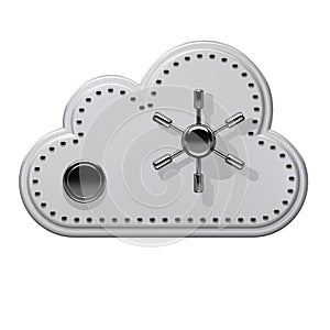 Cloud Computing white 3d rendering