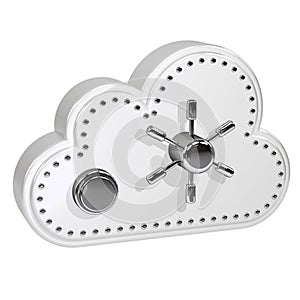 Cloud Computing white 3d rendering