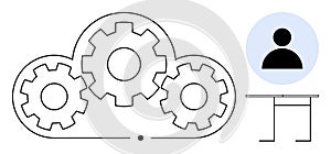 Cloud Computing Workflow with Gear Mechanisms and User Interaction Concept
