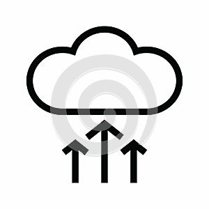Cloud and Connected Computers icon vector