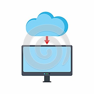 Cloud Connection icon vector image.