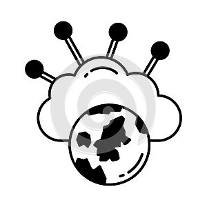 Cloud connection  Vector Icon which can easily modify or edit