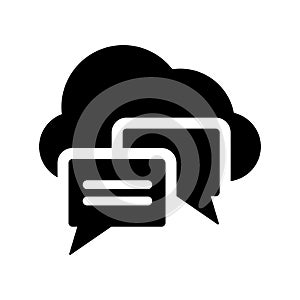 Cloud, conversion icon. Black vector graphics
