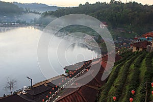 Cloud covered the mountain