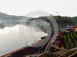 Cloud covered the mountain