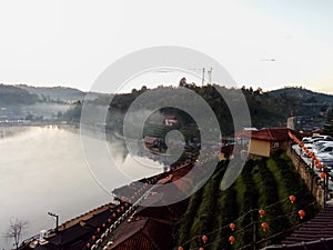 Cloud covered the mountain