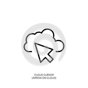 Cloud Cursor Icon - Digital Selection and Cloud Computing Concept