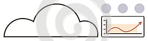 Cloud Data and Analytics Growth with Rising Chart and Minimalistic Abstract Shapes