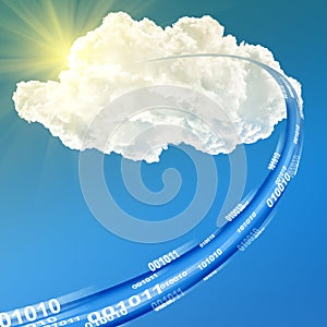 Cloud data base concept - illustration