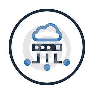 Cloud, data, connection icon. Simple editable vector graphics