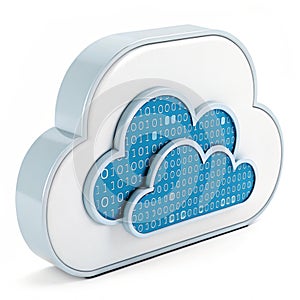 Cloud Data 3D Icon photo