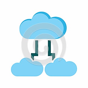 Cloud Data Exchange icon vector image.