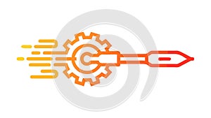 Cloud Data Flow Loop Icon Vector for Efficient Processing, vector design Generative AI