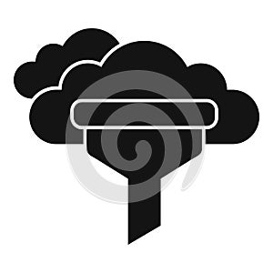 Cloud data funnel icon simple vector. Work idea