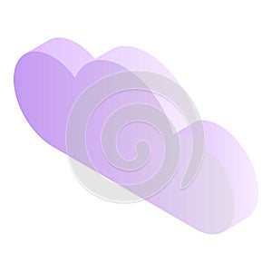 Cloud data icon, isometric style