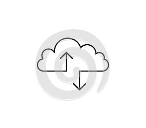 Cloud data icon. Vector illustration.