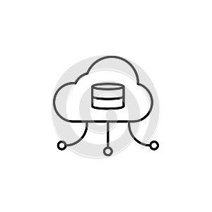 cloud, data, network icon. Simple outline vector of Web Design Development  set icons for UI and UX, website or mobile application