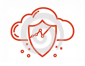 Cloud Data Security and Analytics Icon