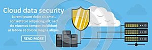 Cloud data security banner horizontal concept