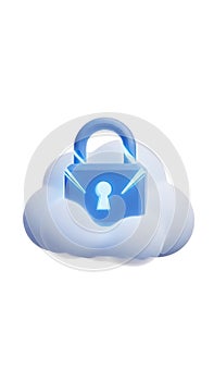 Cloud data security illustration of privacy protection and information safety