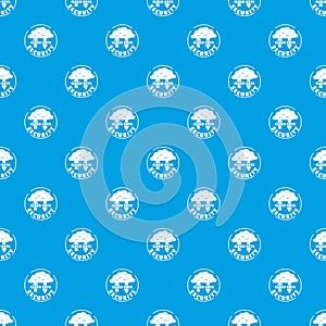 Cloud data security pattern vector seamless blue