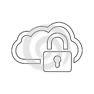 Cloud, data, security, protection icon