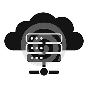 Cloud data server icon simple vector. Internet provider