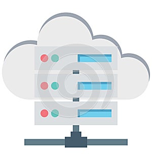 cloud data sharing, cloud computing, Isolated Vector icons that can be easily modified or edit
