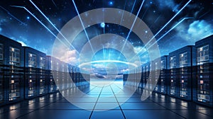 Cloud data storage database cloud computing concept idea