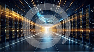 Cloud data storage database cloud computing concept idea