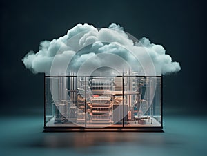 Cloud data storage, database, cloud computing concept