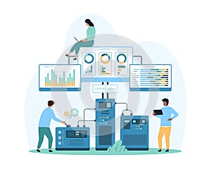 Cloud data storage, hosting, data processing, analysis in computing system by tiny people