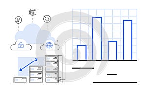 Cloud Data Storage with Integration to Analytics and Growth Metrics Visualization