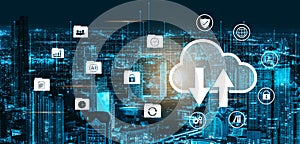 Cloud data storage and network backup system concept Parse