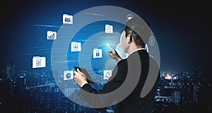 Cloud data storage and network backup system concept Parse