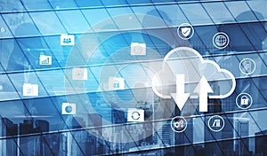 Cloud data storage and network backup system concept Parse