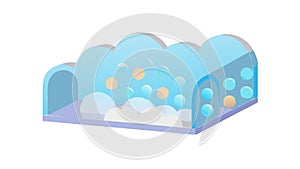 Cloud Data Storage and Organization Concept, vector design Generative AI