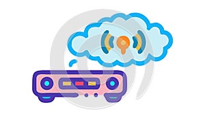 Cloud data storage: remote access and digital network, vector design Generative AI