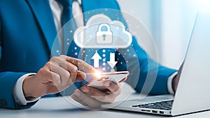 Cloud data storage and security with mobile phone