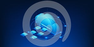 Cloud Data Storage Technology with Document Files Uploading to Cloud System, Secure Online File Management, Cloud Computing