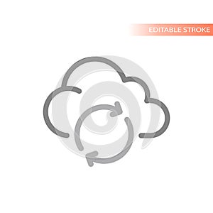 Cloud data storage vector icon
