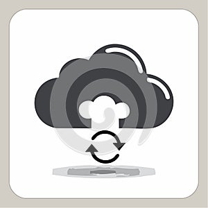 Cloud Data Sync and Refresh Vector Icon