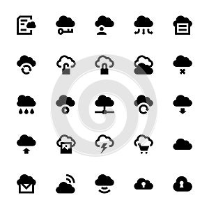 Cloud Data Technology Vector Icons 1