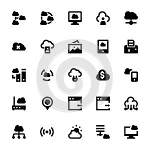 Cloud Data Technology Vector Icons 7