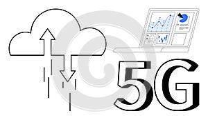 Cloud Data Transfer, 5G Connectivity, and Analytics on Digital Dashboard