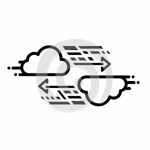 Cloud Data Transfer Icon
