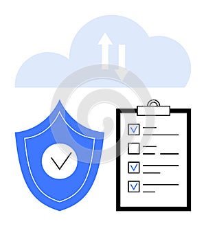 Cloud Data Transfer with Shield and Checklist for Secure Information Management
