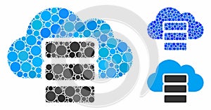 Cloud database Mosaic Icon of Circles