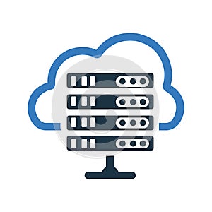 Cloud, database, manage, server, storage icon. Editable vector graphics
