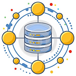 Cloud database server system and data flow network concept